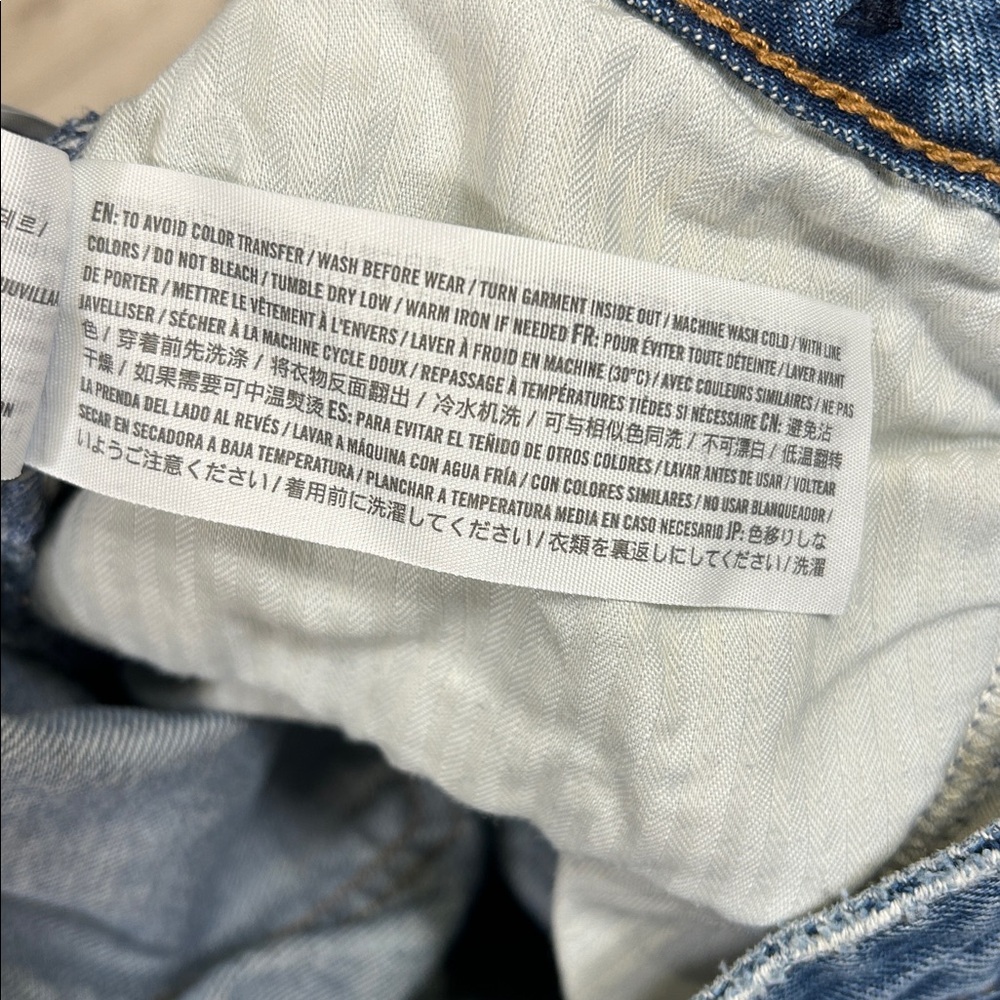 Abercrombie & Fitch Curve Love Denim | The Loose High Rise Raw Hem Jeans | Sz 2L - Picture 9 of 9